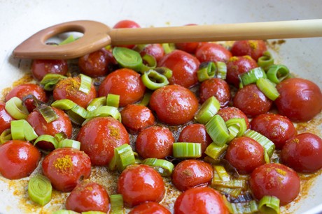 Tomaten-Lauch-Gemüse