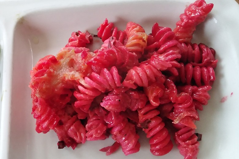 Pasta mit rote Rüben