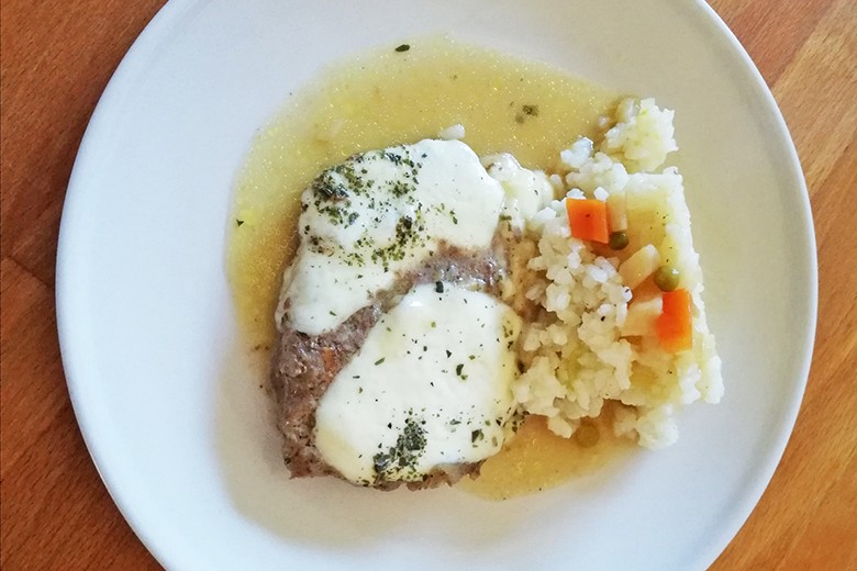 Kalbschnitzel mit Mozzarella