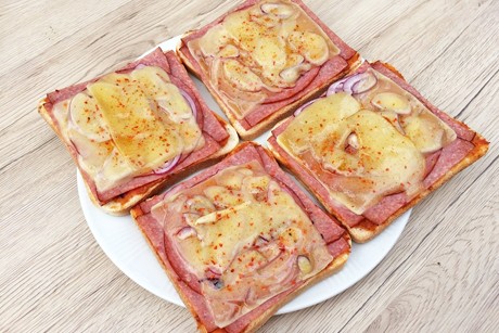 Schneller-pikanter Toast