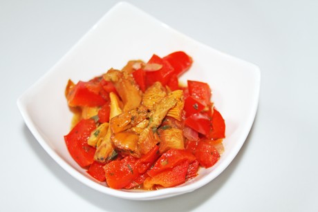 Paprika - Gemüse mit Eierschwammerl
