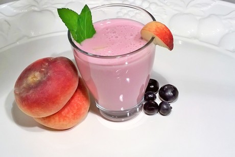 Pfirsich-Heidelbeeren Kefir