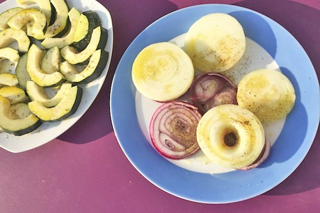 Gegrillte Zwiebelringe