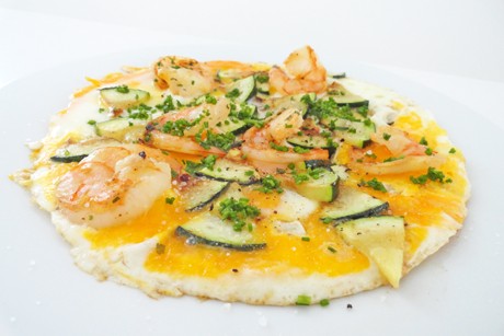 Garnelen-Zucchini-Eieromelette