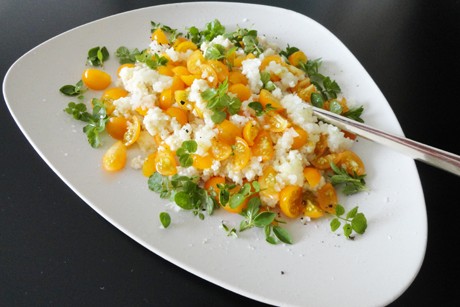 Cocktailparadeisersalat mit Goldhirse