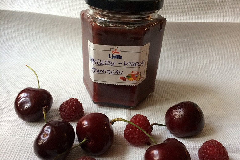Himbeer - Kirsch - Marmelade mit Cointreau