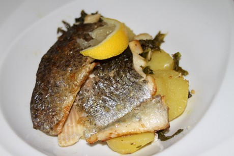 Saiblingsfilet auf Mangold - Kartoffeln