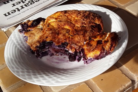 Heidelbeerstrudel mit Dinkelteig