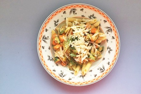Penne mit Gartengemüse
