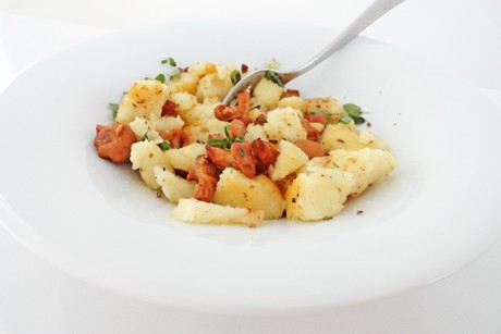 Grießschmarrn mit Eierschwammerl