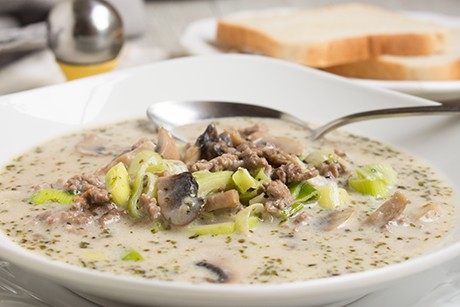 Lauch-Champignon-Suppe