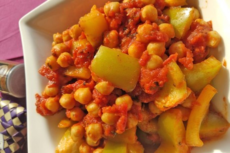 Tomaten-Kichererbsen-Gemüse