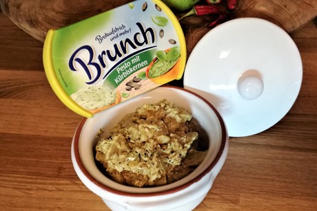 Kartoffelsalat mit Brunch Kürbiskern-Pesto