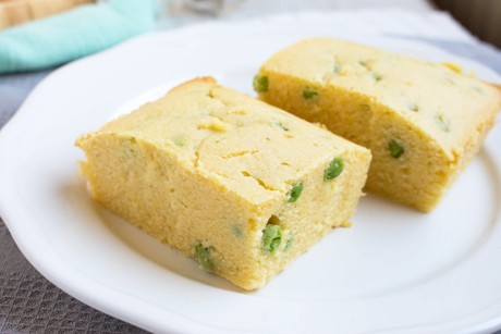 Erbsen-Polenta-Schnitten