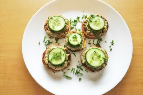 Süßkartoffel mit Schinkenaufstrich