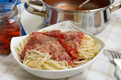 Scharfe Tomaten-Pasta