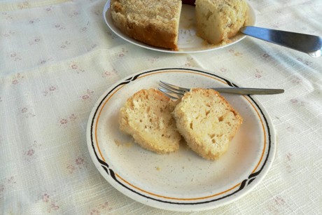 Kokoskuchen mit Apfelmus