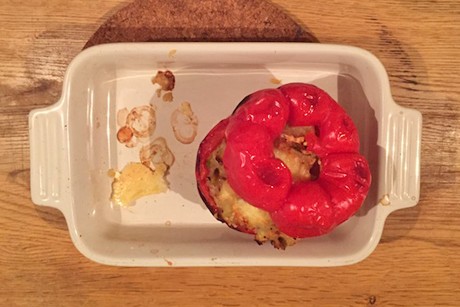 Gefüllte Paprika mit Tofu und Couscous