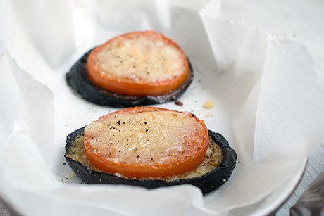 Überbackene Auberginen mit Parmesan