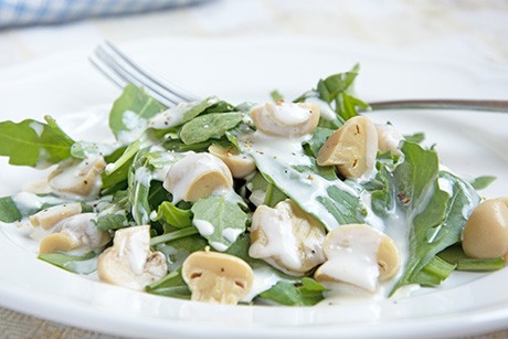 Pilzsalat mit Rucola
