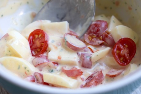 Käse-Tomaten-Salat