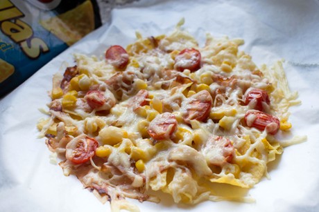 Überbackene Schinken Tortilla Chips