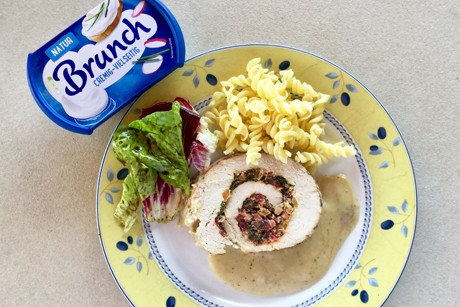Schweinskarree mit Mangoldfüllung