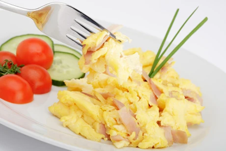 Schinken mit Rührei