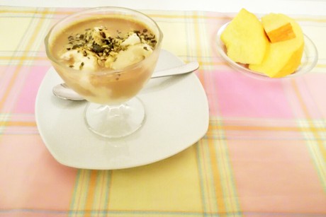 Kürbis-Eis-Dessert