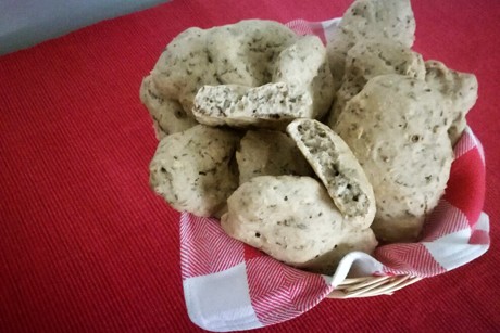 Dinkelfladenweckerl mit Topinambur