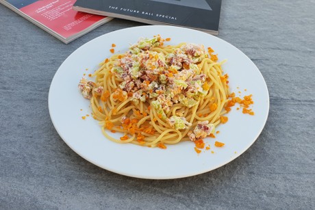 Spaghetti mit Tortilla Chips