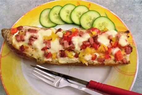 Schinken - Mozzarella Baguette