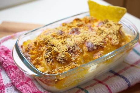 Kartoffelgratin mit Tortillahaube