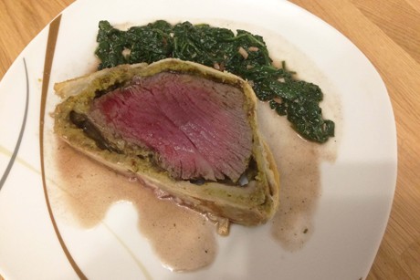 Rinderfilet im Teigmantel mit Tortilla-Chips Füllung