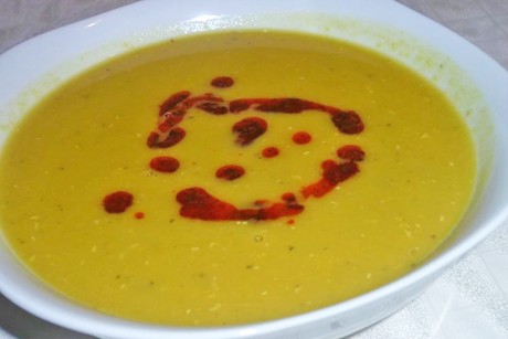 Rote Linsen-Suppe ohne Tomatenmark