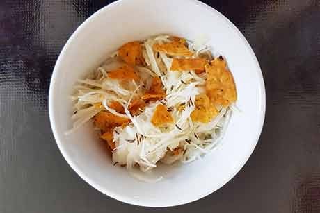 Krautsalat mit Tortilla Chips