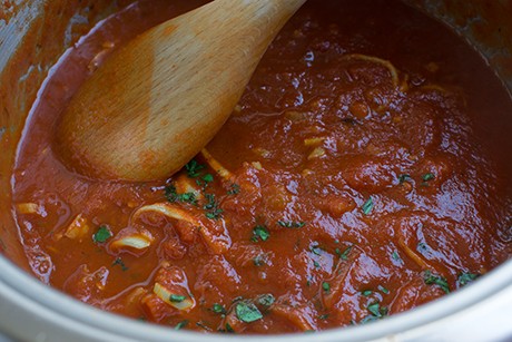 Lauch-Tomaten-Sauce