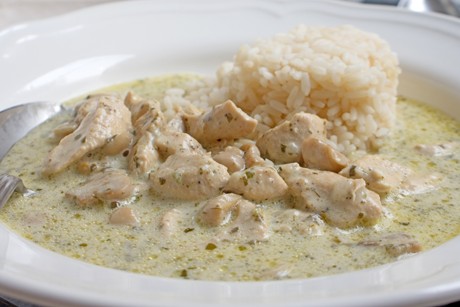 Hühnergeschnetzeltes in Rahmsauce