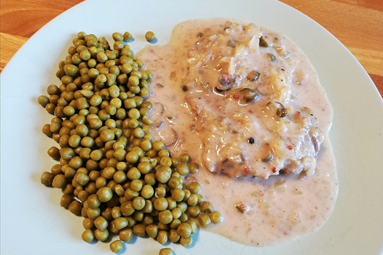Kalbsschnitzel in Kapernsauce