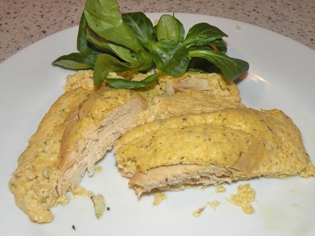 Hühnerbrust mit Kräuterkruste