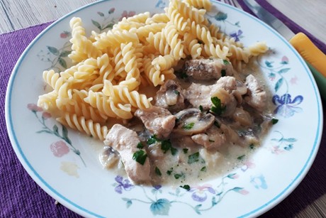 Putengeschnetzeltes mit Champignons