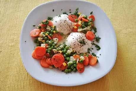 Buttergemüse mit Mozzarella