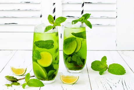 Matche Ice Tea mit Limette