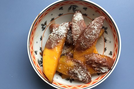 Mangostifte in Schoko-Kokos-Hülle