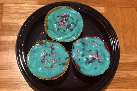 Schlumpf-Cupcakes