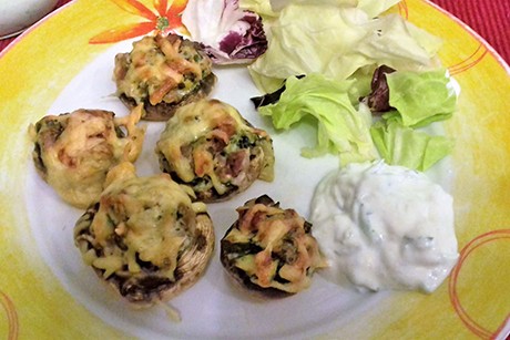 Gefüllte Champignon