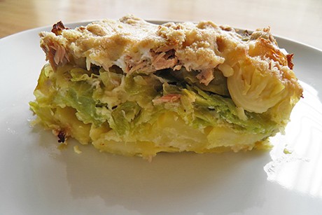 Kohlsprossenauflauf mit Thunfisch