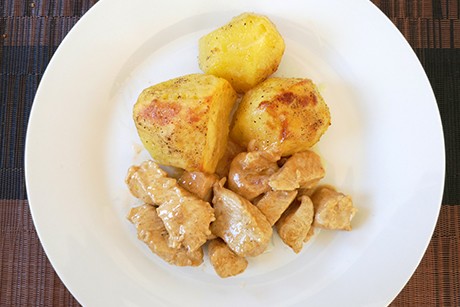 Putengeschnetzeltes in Weißwein Chillisoße