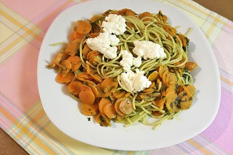 Karotten-Bärlauch-Spaghetti