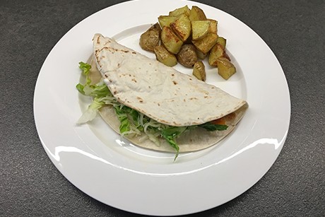 Chicken Fajita mit Kartoffelecken